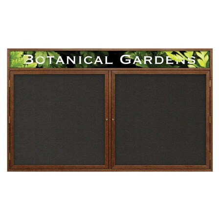 United Visual Products Triple Door Indoor Enclosed Easy Tack Bo UV308EZ-BLUE-GOLD